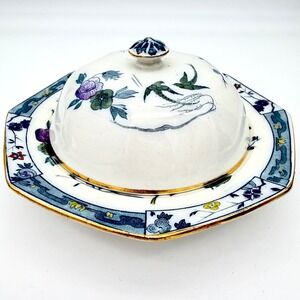 Antique Wilkinson Royal Staffordshire Ko-Shan Covered Muffin Dish 7.25"